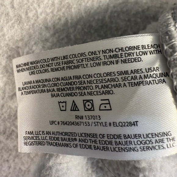 Eddie Bauer Womens Gray Heathered‎ Fleece 1/4 Zip Pullover Long Sleeve L G - Picture 5 of 13